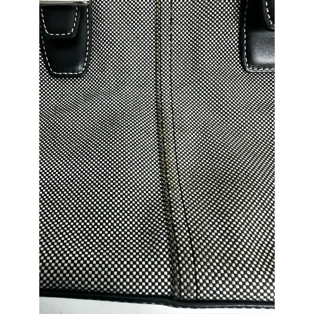 Coach Black and White Bucket Bag LO43-1842 Canvas Leather Black